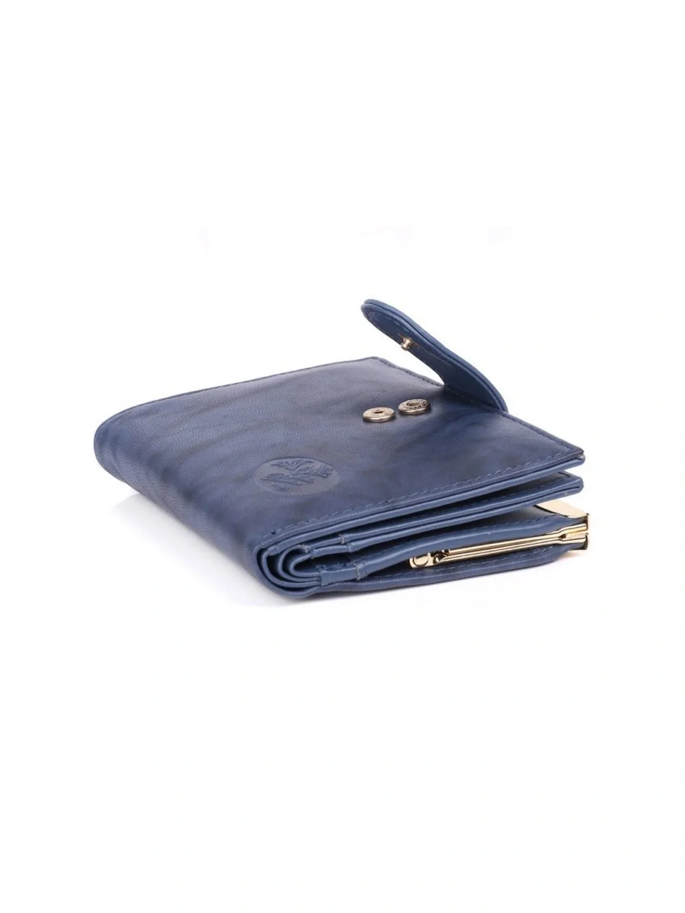 Buxton Navy Faux‎ Leather Snap-Closure Wallet